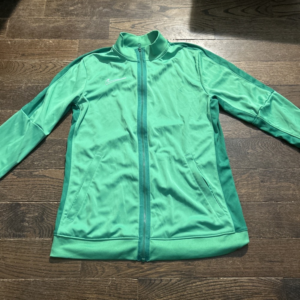 Nike‎ Dri Fit Jacket Long Sleeve Full Zip Green Running  Women Size S Slim Fit